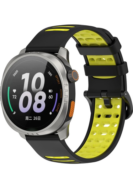 Xiaomi Watch S4/keep Watch Pilot 1 Watchband 22 mm Çift Renkli Silikon Kayış - Siyah/limon (Yurt Dışından) fiyatları