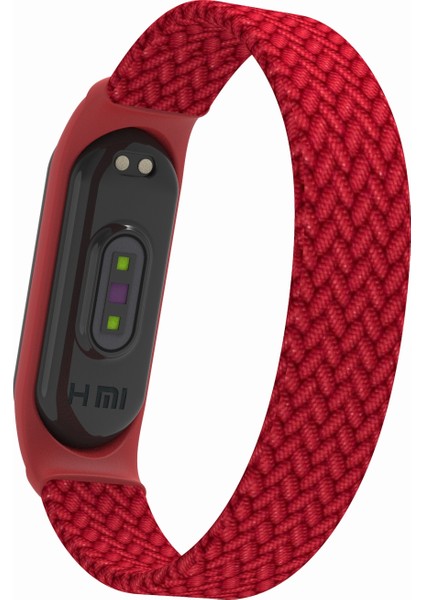 Xiaomi Mi Band 5/4/3-Kırmızı Için Elastik Naylon Bileklik Saat Kayışı [boyut: M] (Yurt Dışından)