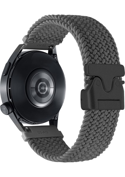 20 mm Evrensel Bileklik Paraşüt Tokalı Naylon Örgülü Akıllı Saat Kayışı - Gri (Yurt Dışından)