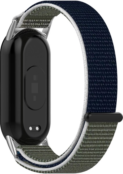 Xiaomi Akıllı Bileklik 9 Nfc/9/8 Nfc/8 Naylon Bileklik Bandı ve Sihirli Bant - Gri/koyu Mavi (Yurt Dışından)