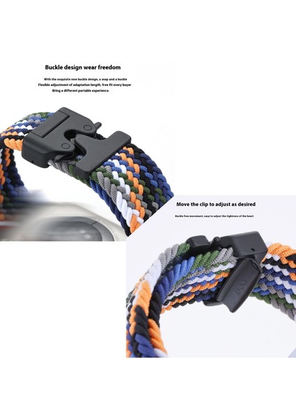 20 mm Evrensel Bileklik Paraşüt Tokalı Naylon Örgülü Akıllı Saat Band-Wave Mavi ve Beyaz (Yurt Dışından) fiyatları