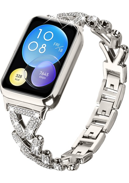 Xiaomi Akıllı Bileklik 8 Pro Saat Kayışı Için Çinko Alaşımlı Bükülmüş Saat Kayışı Yapay Elmas Dekoru - Starlight (Yurt Dışından) fiyatları