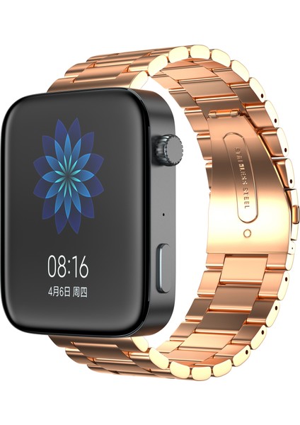 Xiaomi Mi Watch Için 18 mm Paslanmaz Çelik Akıllı Saat Yedek Kayışı - Gül Altın (Yurt Dışından) modelleri