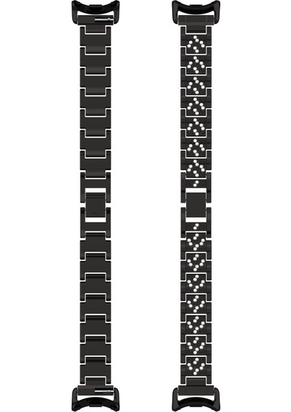 Xiaomi Akıllı Bileklik 9/9 Nfc/8/8 Nfc Saat Kayışı Için Yapay Elmas Dekorlu 3 Boncuklu Paslanmaz Çelik Bant-Siyah (Yurt Dışından) indirimleri