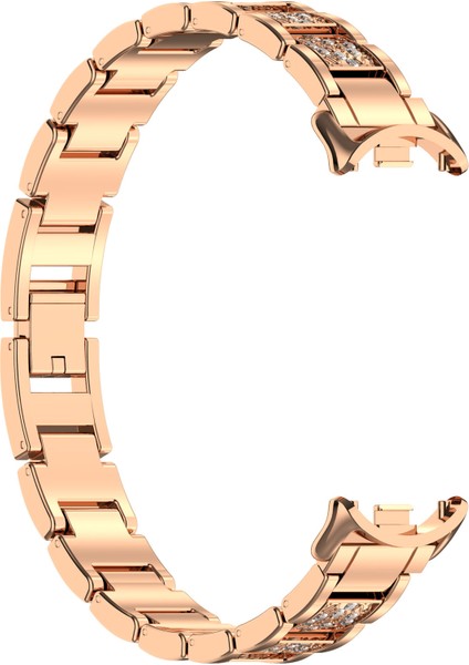 Xiaomi Akıllı Bileklik 9/9 Nfc/8/8 Nfc Saat Kayışı Için Yapay Elmas Dekorlu 3 Boncuklu Paslanmaz Çelik Bant - Gül Altın (Yurt Dışından) fırsatları