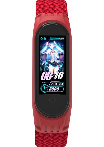 Xiaomi Mi Band 5/4/3-Kırmızı Için Elastik Naylon Bileklik Saat Kayışı [boyut: M] (Yurt Dışından) fırsatları