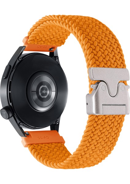20 mm Evrensel Bileklik Paraşüt Tokalı Naylon Örgülü Akıllı Saat Kayışı - Turuncu (Yurt Dışından)