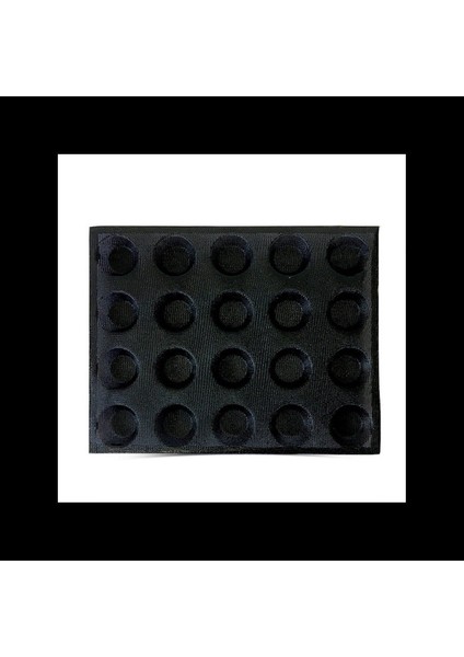 20 Delikli Silikon Kalıp Kek T Mini Pizza Modeli Yuvarlak Ekmek Hamburger Kalıp Yapışmaz Fırın Tepsisi Aleti (Yurt Dışından)