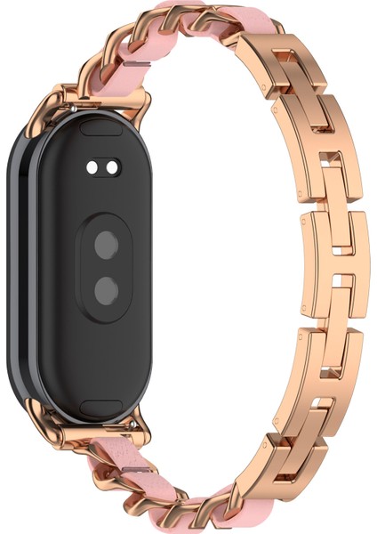 Xiaomi Akıllı Bileklik 9/9 Nfc/8/8 Nfc Şık Saat Kayışı Çinko Alaşımlı Bilezik Yedek Bant - Gül Altın (Yurt Dışından)