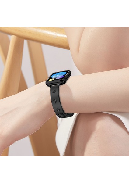 Xiaomi Akıllı Bileklik 8 Pro Metal Saat Kayışı Kar Tanesi Desenli Siyah Için Yedek Kayış (Yurt Dışından) indirimleri