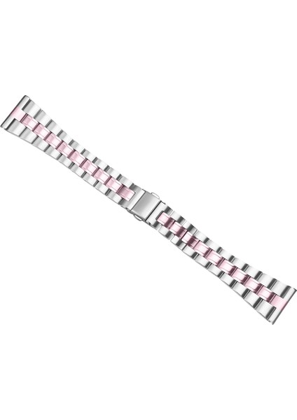 Xiaomi Watch Renkli Ultra Ince 3 Boncuklu Paslanmaz Çelik Bantlı Moda Akıllı Saat Kayışı - Gümüş + Gül Pembesi (Yurt Dışından) fiyatları