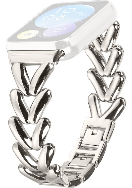 Xiaomi Redmi Watch 4 Için Çinko Alaşımlı Saat Kayışı Bükülmüş Metal Saat Kayışı Değişimi - Starlight (Yurt Dışından)