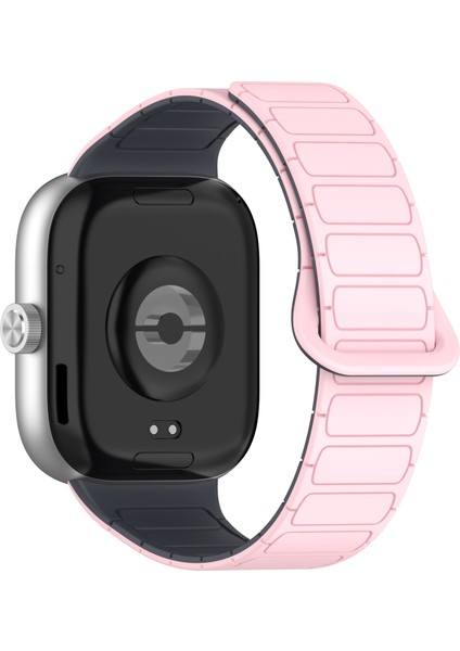 Xiaomi Akıllı Bileklik 8 Pro/redmi Watch 4 Manyetik Tpu Saat Kayışı Çift Renkli Kayış - Açık Pembe + Gri (Yurt Dışından)