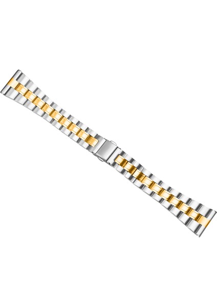 Xiaomi Watch Renkli Ultra Ince 3 Boncuklu Paslanmaz Çelik Bantlı Moda Akıllı Saat Kayışı - Gümüş + Altın (Yurt Dışından) fiyatları