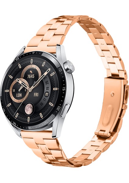 Xiaomi Watch Renkli Ultra Ince 3 Boncuklu Paslanmaz Çelik Bantlı Moda Akıllı Saat Kayışı - Gül Altın (Yurt Dışından) modelleri