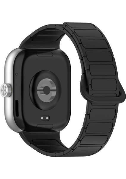 Xiaomi Akıllı Bileklik 8 Pro/redmi Watch 4 Manyetik Tpu Saat Kayışı Çift Renkli Kayış-Siyah (Yurt Dışından)