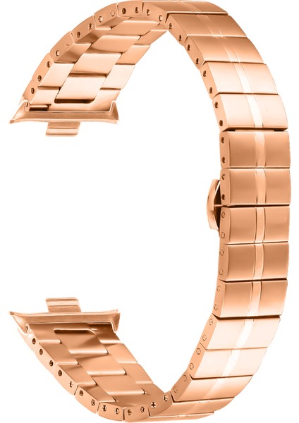 Xiaomi Akıllı Bileklik 8 Pro Paslanmaz Çelik Saat Kayışı Yedek Bilek Bandı - Gül Altın (Yurt Dışından)