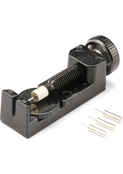 Metal Saat Kayışı Bağlantı Pimi Çıkarıcı Saatçi Tamir Takımı 3 Ekstra Pimi ile - Siyah (Yurt Dışından)