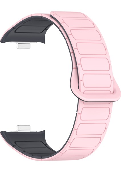 Xiaomi Akıllı Bileklik 8 Pro/redmi Watch 4 Manyetik Tpu Saat Kayışı Çift Renkli Kayış - Açık Pembe + Gri (Yurt Dışından) modelleri