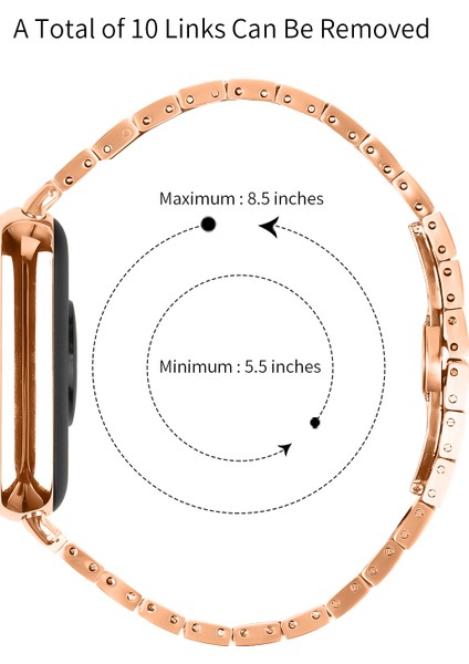 Xiaomi Akıllı Bileklik 8 Pro Paslanmaz Çelik Saat Kayışı Yedek Bilek Bandı - Gül Altın + Gümüş (Yurt Dışından) fırsatları