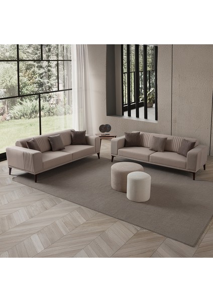 Regnar 3+3+1 Koltuk Takımı Sütlü Kahve + Kahverengi fırsatları