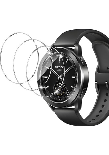 Xiaomi Watch S3 Için 3 Adet Temperli Cam Ekran Koruyucu Hd Şeffaf Saat Ekran Filmi (Yurt Dışından)