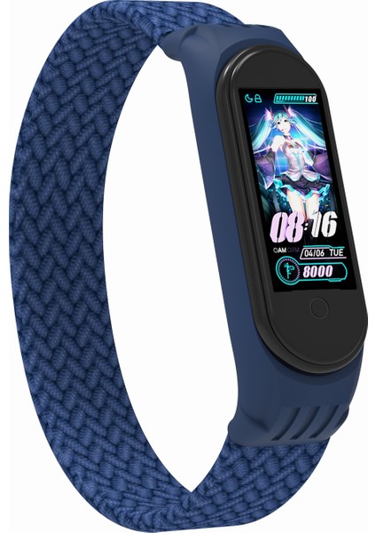 Xiaomi Mi Band 5/4/3-Mavi Için Elastik Naylon Bileklik Saat Kayışı [boyut: M] (Yurt Dışından) fırsatları