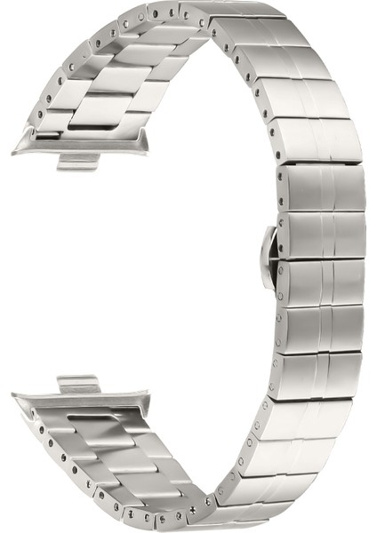 Xiaomi Akıllı Bileklik 8 Pro Paslanmaz Çelik Saat Kayışı Yedek Bilek Bandı - Titanyum (Yurt Dışından)