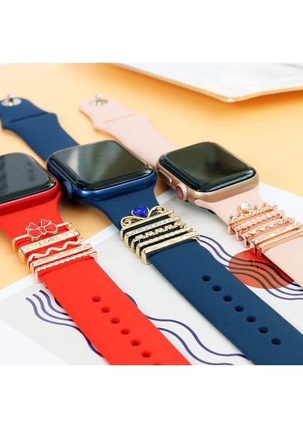 Evrensel Akıllı Saat Kayışı Süsleri Metal Dekoratif Süsler Döngüler Saat Kayışı Süsleri Yapay Elmaslı (Kayışsız) - Stil A (Yurt Dışından) indirimleri