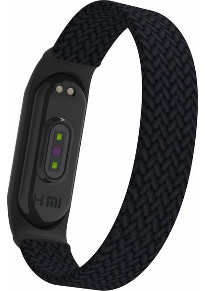 Xiaomi Mi Band 5/4/3-Siyah Için Elastik Naylon Bileklik Saat Kayışı [boyut: M] (Yurt Dışından)