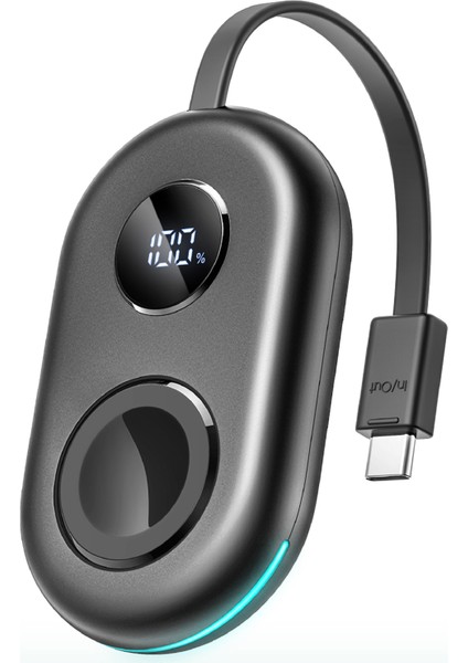 Joyroom JR-W09 Manyetik Kablosuz Saat Şarj Cihazı 2500MAH Dahili Tip-C Kablolu Güç Bankası (Yurt Dışından)