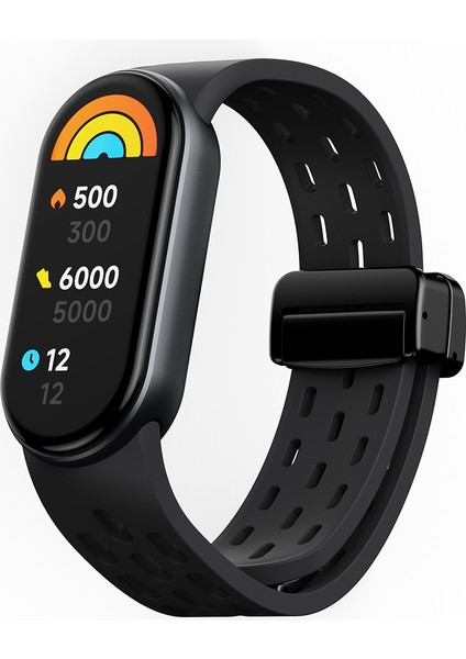 Xiaomi Akıllı Bileklik 9 Nfc/band 9/band 8 Içi Boş Nefes Alabilir Manyetik Tokalı Kayış - Siyah Silikon Saat Kayışı (Yurt Dışından) indirimleri