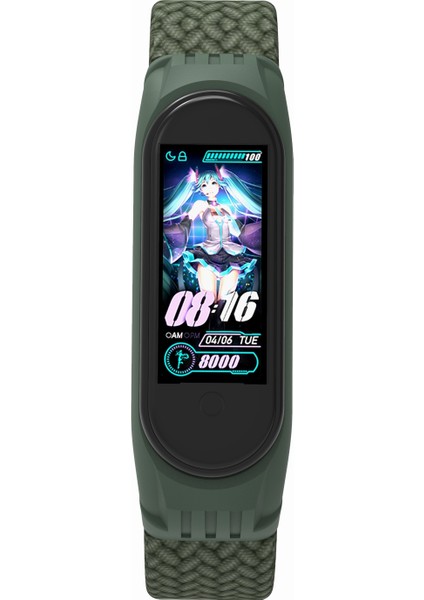 Xiaomi Mi Band 5/4/3 Için Elastik Naylon Bileklik Saat Kayışı [boyut: M] - Koyu Yeşil (Yurt Dışından) fırsatları