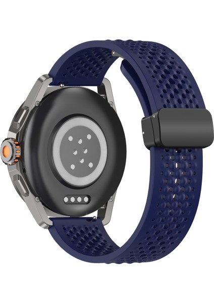 Xiaomi Watch S4 Sport/redmi Watch 5 Active Silikon Saat Kayışı 22 mm Katlanır Tokalı Yedek Kayış - Gece Mavisi (Yurt Dışından)