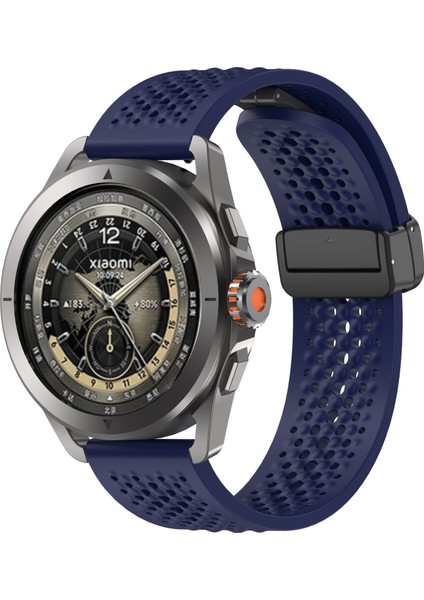 Xiaomi Watch S4 Sport/redmi Watch 5 Active Silikon Saat Kayışı 22 mm Katlanır Tokalı Yedek Kayış - Gece Mavisi (Yurt Dışından) modelleri