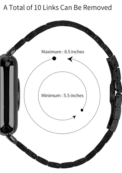 Xiaomi Redmi Watch 4 Paslanmaz Çelik Saat Kayışı Yedek Bilek Bandı - Siyah + Gümüş (Yurt Dışından) fiyatları