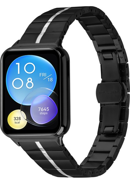 Xiaomi Redmi Watch 4 Paslanmaz Çelik Saat Kayışı Yedek Bilek Bandı - Siyah + Gümüş (Yurt Dışından) modelleri