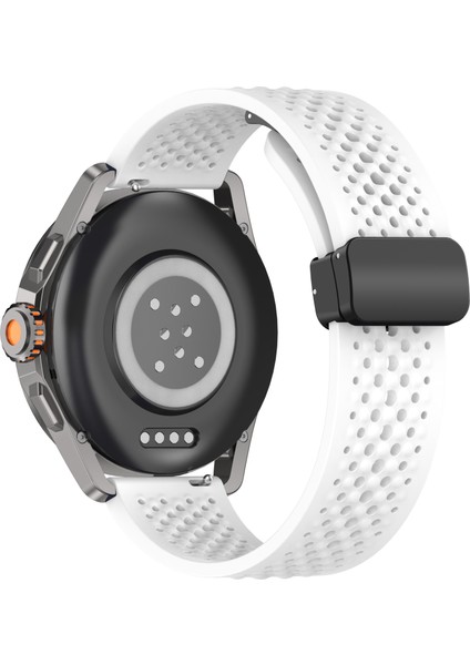 Xiaomi Watch S4 Sport/redmi Watch 5 Active Silikon Saat Kayışı 22 mm Katlanır Tokalı Yedek Kayış - Beyaz (Yurt Dışından)