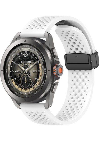 Xiaomi Watch S4 Sport/redmi Watch 5 Active Silikon Saat Kayışı 22 mm Katlanır Tokalı Yedek Kayış - Beyaz (Yurt Dışından) fiyatları