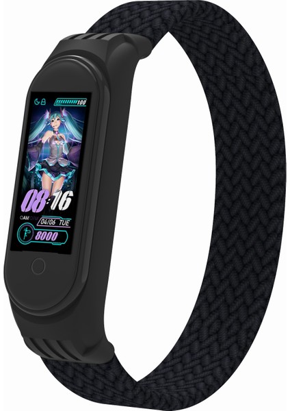 Xiaomi Mi Band 5/4/3-Siyah Için Elastik Naylon Bileklik Saat Kayışı [boyut: M] (Yurt Dışından) modelleri