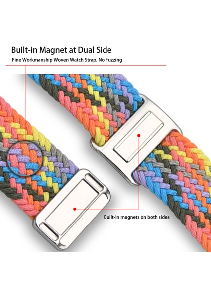 Xiaomi Akıllı Bileklik 8 Pro/redmi Watch 4 Döngülü Kayış Manyetik Tokalı Dokuma Saat Bandı - Açık Pembe (Yurt Dışından) fiyatları