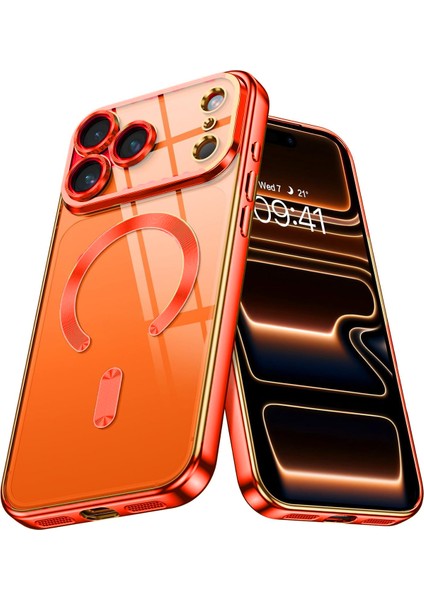 Apple iPhone 17 Pro Max Uyumlu Köşeleri Renkli Şeffaf Kamera Korumalı Silikon Kapak