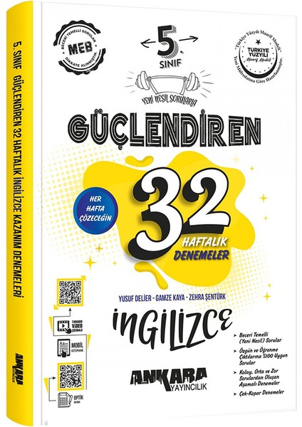 5.sınıf Güçlendiren 32 Haftalık Ingilizce Denemesi (Güncel Marif Model) fiyatları