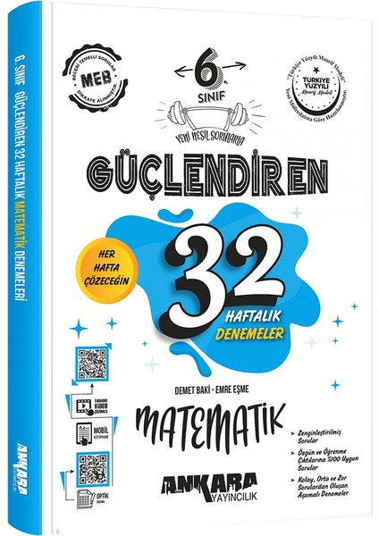 6.sınıf Güçlendiren 32 Haftalık Matematik Denemesi (Güncel Marif Model) fiyatları