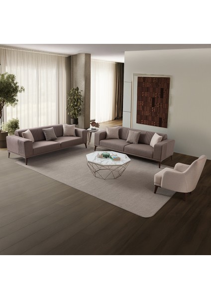 Regnar 3+1 Koltuk Takımı Kahverengi + Sütlü Kahve fiyatları