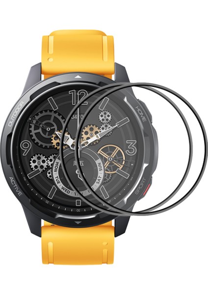 Enkay Hat Prınce 2 Adet/takım Tam Kapsama 3D Kavisli Yumuşak Pc Kenar + Çizilmez Kabarcıksız Hd Pmma Koruyucu Film Xiaomi Watch Color 2 Için (Yurt Dışından)