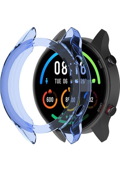 Xiaomi Mi Watch Sport Rengi - Şeffaf Mavi Için Şeffaf Tpu Koruyucu Kılıf (Kılıfla Şarj Desteği) (Yurt Dışından)