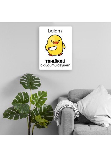 Balam Təhlükəli Olduğumu Deyirəm - Azərbaycan - Krujka Metal Tablo Model 1