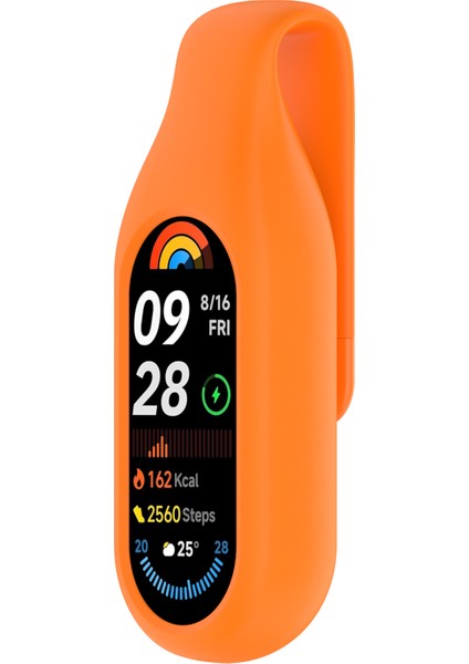 Xiaomi Akıllı Bileklik 10/9/8 Klipsli Toka Yedek Kılıf Akıllı Saat Silikon Kapak Saklama Tutucu-Turuncu (Yurt Dışından) fiyatları