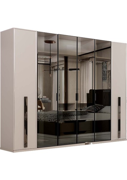 Favori Camlı 6 Kapaklı Gardırop fiyatları